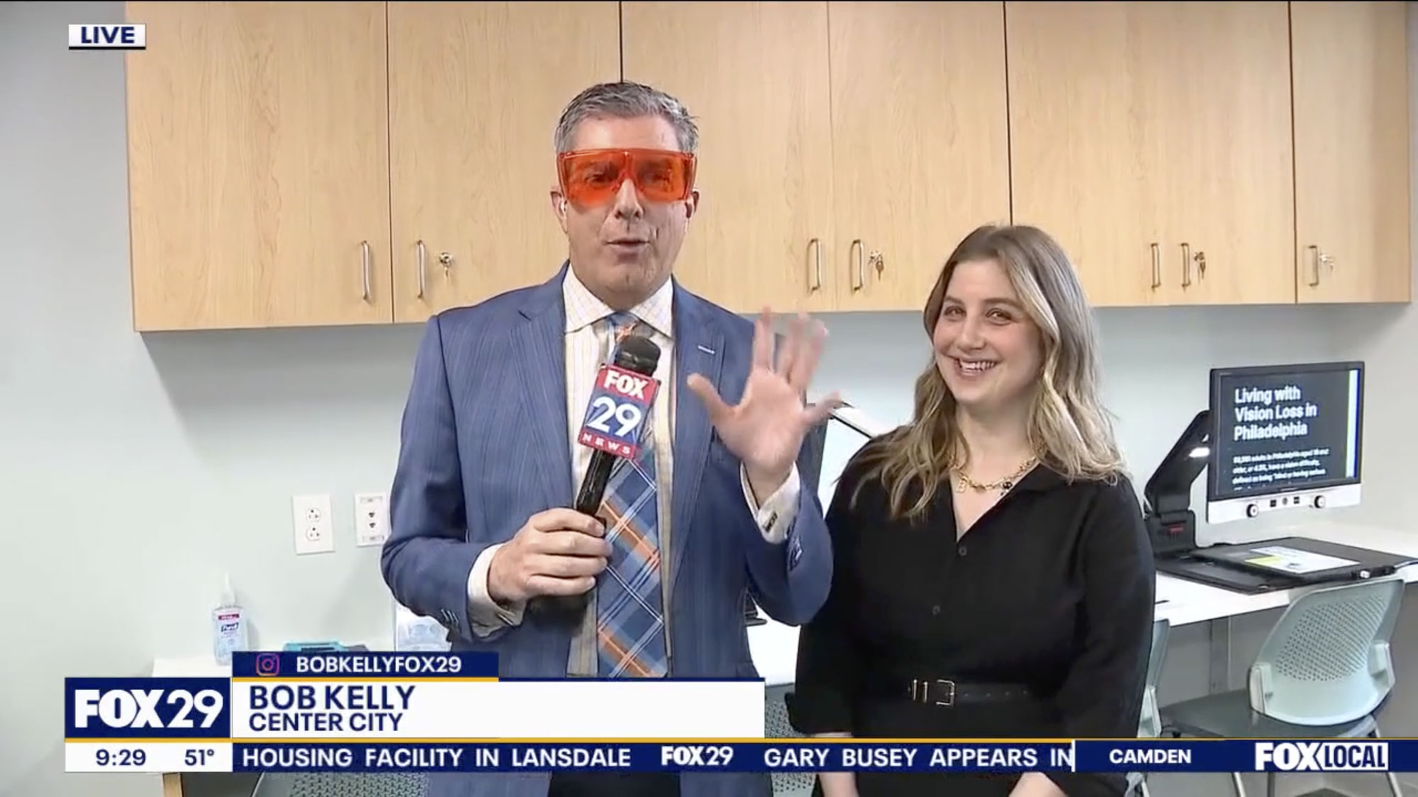 A screen capture from the video of Fox 29's Good Day Philadelphia feature on VisionLink.